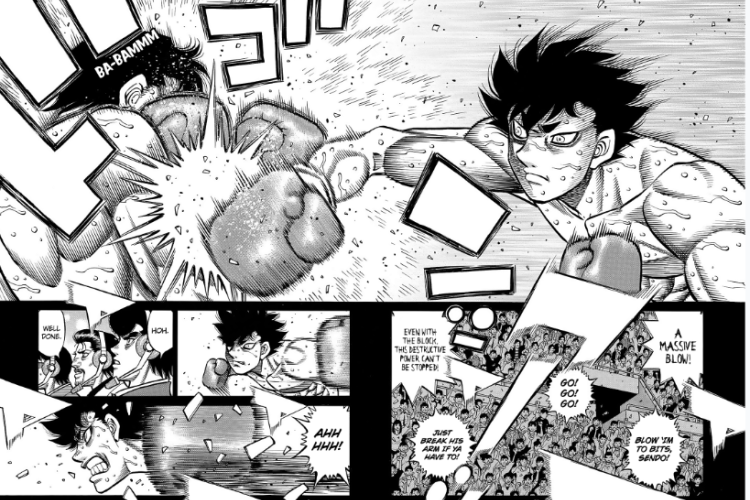 Spoilers et Lien Manga Hajime no Ippo Chapitre 1500 Scan VF, L'attaque de Sendo est comme un tigre