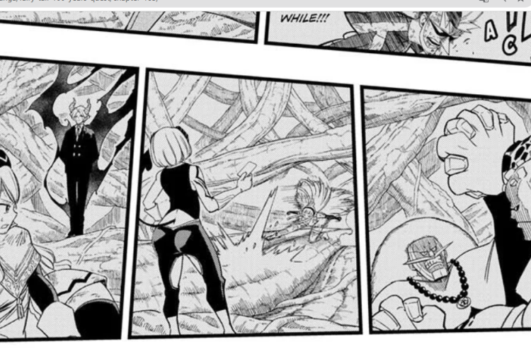 Spoilers le Mangas Fairy Tail: 100 Years Quest Chapter 184 Scan VF, Une attaque époustouflante
