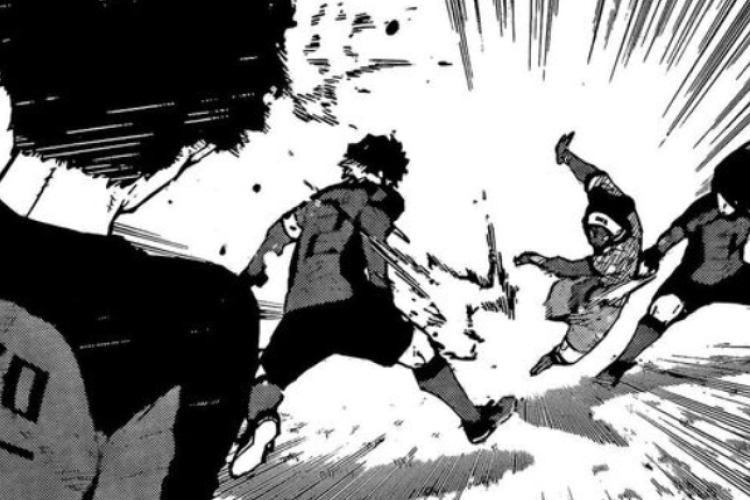 Liste des Manga Blue Lock Chapitre 315 Scan FR VF, Capitaine Aiku prêt à bloquer