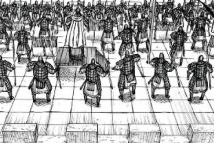 Link RAW Manga Kingdom Chapter 838 Bahasa Indonesia, Komando dari Atas Benteng Telah Dilakukan