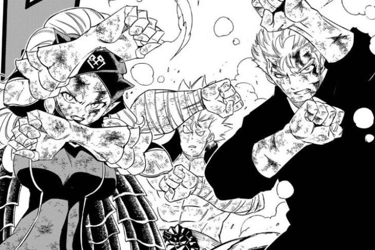 Manga Fairy Tail: 100 Years Quest Chapter 223 Bahasa Indonesia, Berusaha Melindungi Diri Dari Reruntuhan