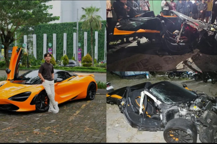 Harga Supercar McLaren Capai Rp9 M Kecelakaan di Sukoharjo, Hancur Hingga Terbelah Diduga Karena Ban Pecah!