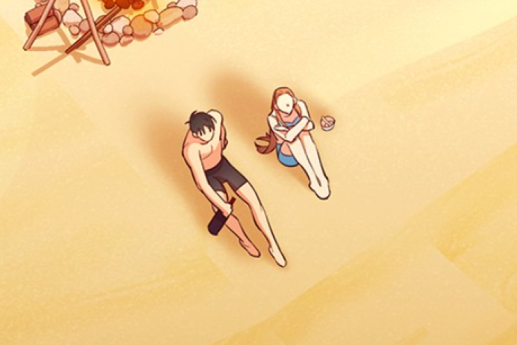 Link Baca Webtoon Castaway Marriage Chapter 4 Bahasa Indonesia, Deeptalk di Pinggir Pantai