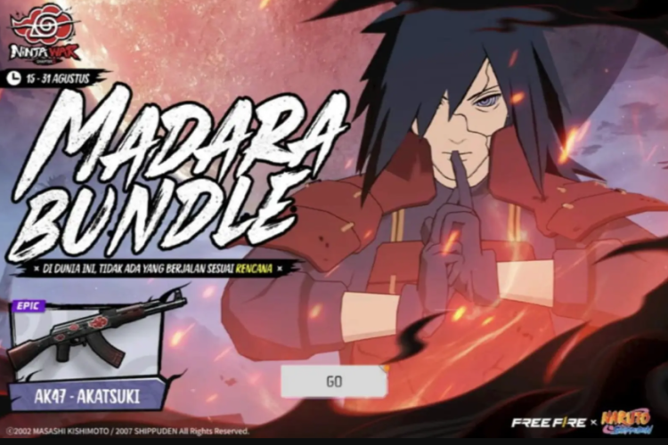 Cara Mendapatkan Madara Bundle Free Fire x Naruto Shippuden Terbaru, Miliki Sekarang Banyak Mode Serunya! 