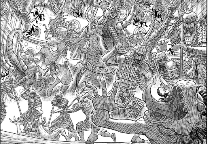 Sortie ! Lire le Berserk Manga Chapitre 381 en Français, a bataille devient de plus en plus passionnante