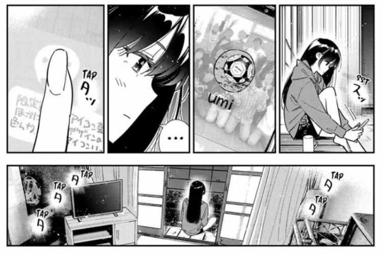 Lien le Manga Kanojo, Okarishimasu (Rent A Girlfriend) Chapitre 394 Scan VF, Chizuru s'éloigne de Kazuya
