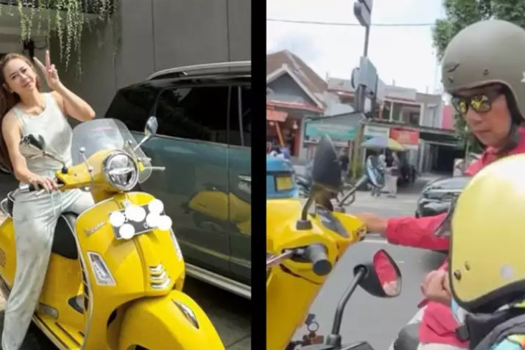 Harga Vespa Kuning Couple Ridwan Kamil, Lisa Mariana, dan Aura Kasih yang Viral 