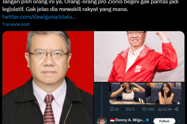 Profil Donny Adi Wiguna Mantan Caleg PSI yang Terduga Dukung Zionis Israel, Cuitan di X (Twitter) Ini Jadi Sorotan!