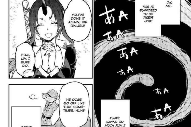 Spoilers do Manga Tensei shitara Slime Datta Capítulo 128 Scan BR, Um debate acalorado!