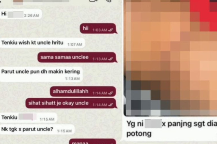 Viral! Intip Gambar Parut Ceo Batu Yang Dikirim Ke Gadis 14 Tahun, Akui Salah Kirim Tapi Kok Begini Chatnya