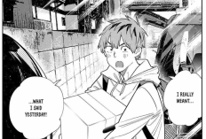 Spoilers le Manga Kanojo, Okarishimasu (Rent A Girlfriend) Chapitre 386 Scan VF, Le baiser de Chizuru à Kazuya