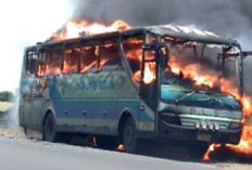 Bus ALS Terbakar Usai Tabrak Truk BBM di Sumatera, Kobaran Api Merembet Cepat Hingga Tak Bisa Menyelamatkan Diri