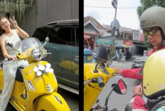 Harga Vespa Kuning Couple Ridwan Kamil, Lisa Mariana, dan Aura Kasih yang Viral 